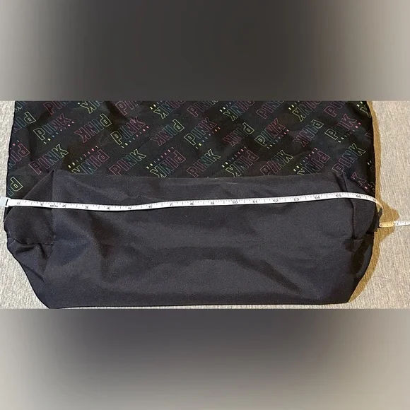 Victoria's Secret PINK black weekender tote bag - NWT - Picture 8 of 9